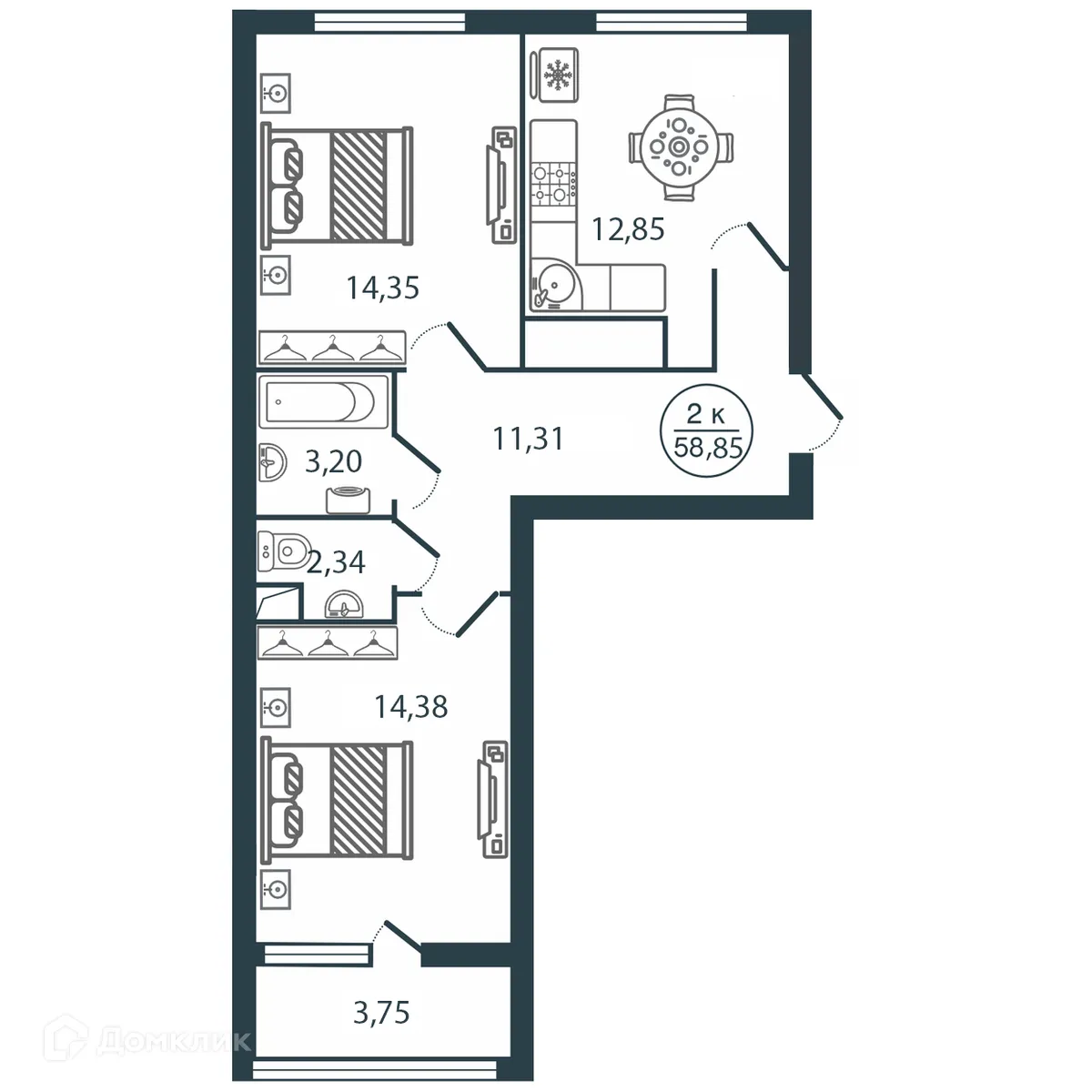 Фото квартиры в ЖК "Botanica (Ботаника)"
