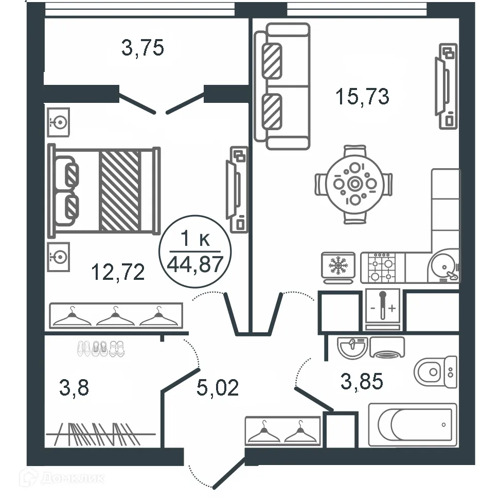 Фото квартиры в ЖК "Botanica (Ботаника)"