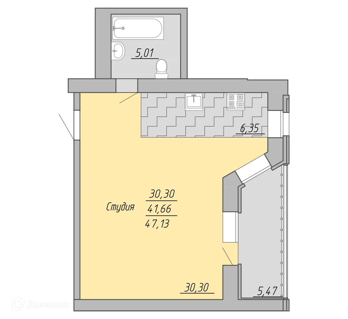 Фото квартиры в ЖК Дом на Озерной