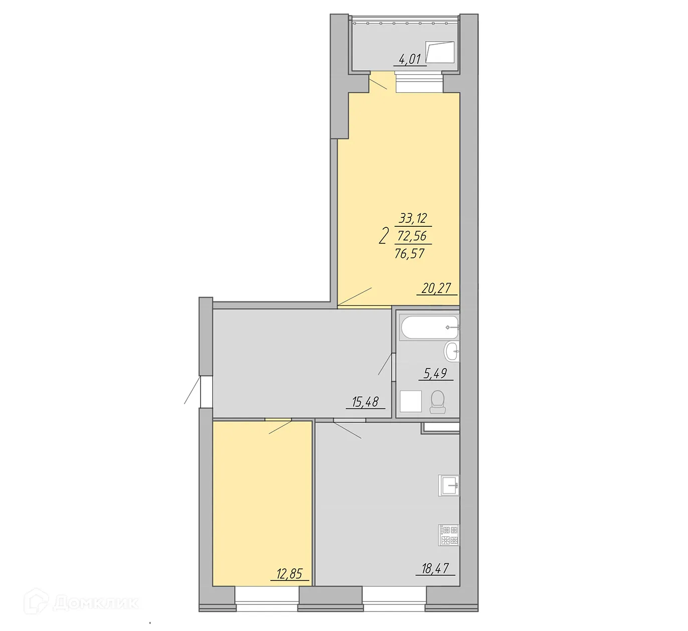 Фото квартиры в ЖК Дом на Озерной