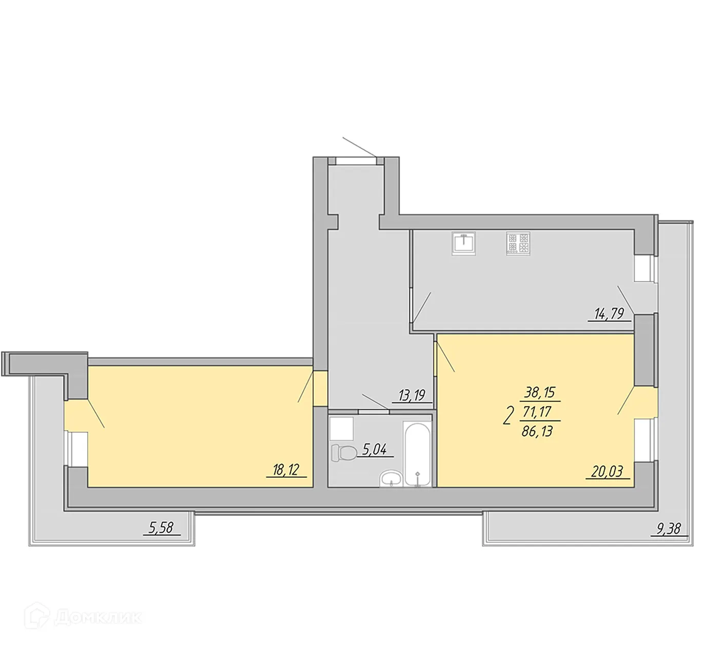 Фото квартиры в ЖК Дом на Озерной