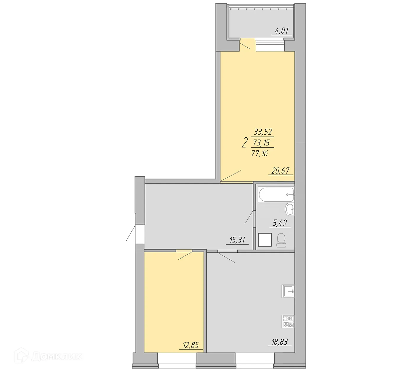 Фото квартиры в ЖК Дом на Озерной