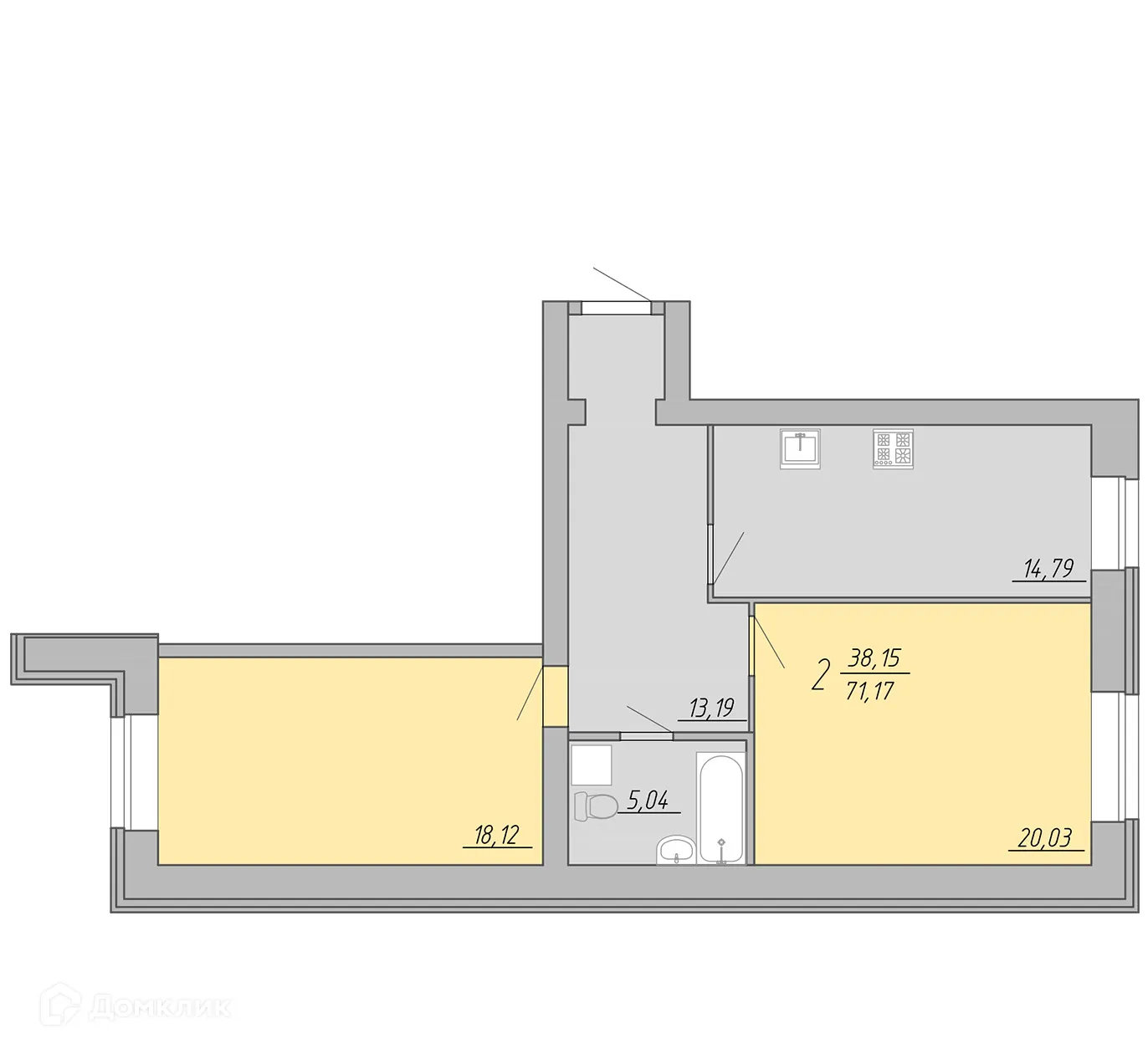 Фото квартиры в ЖК Дом на Озерной