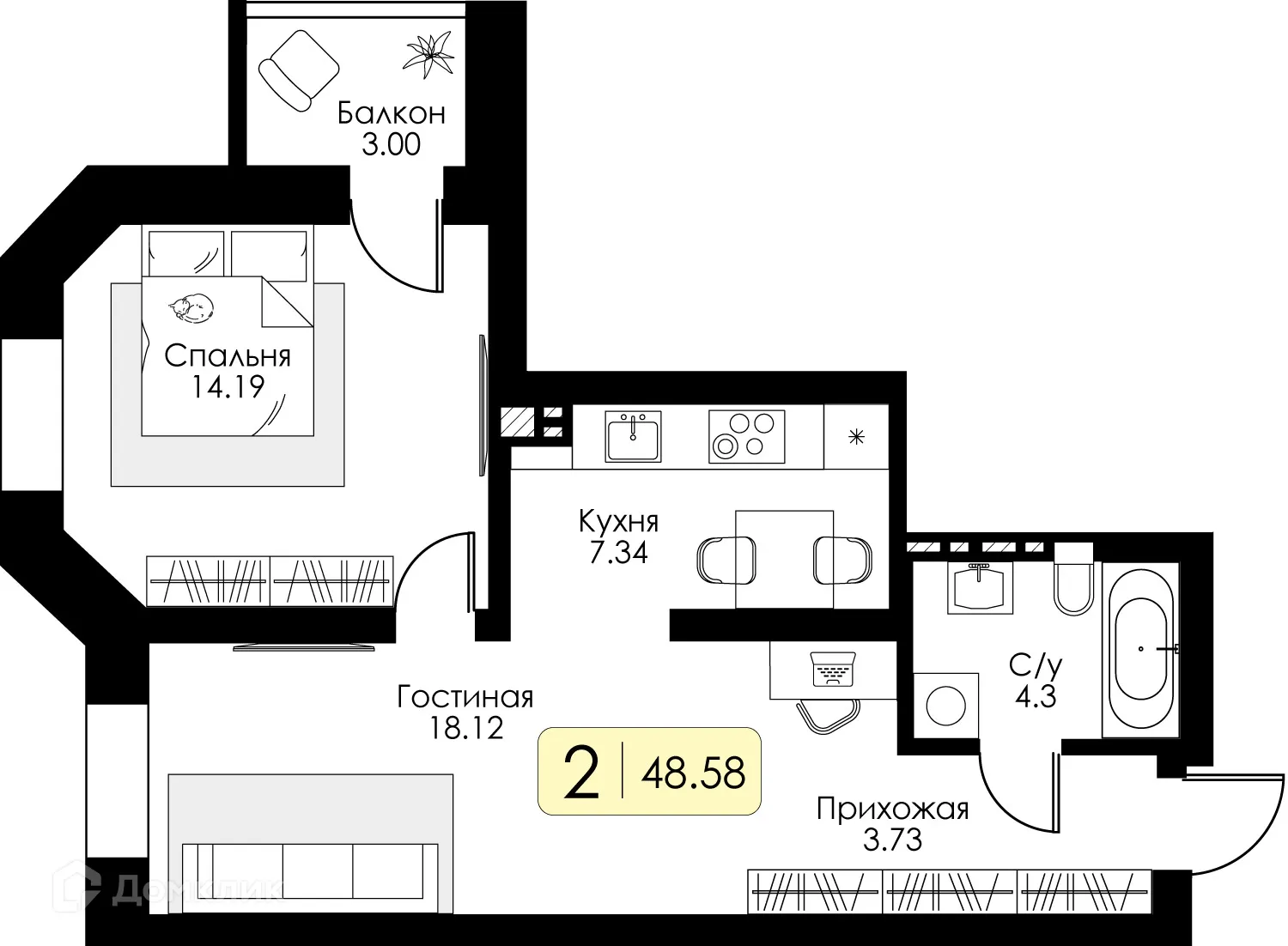 Фото квартиры в ЖК Урбан Парк