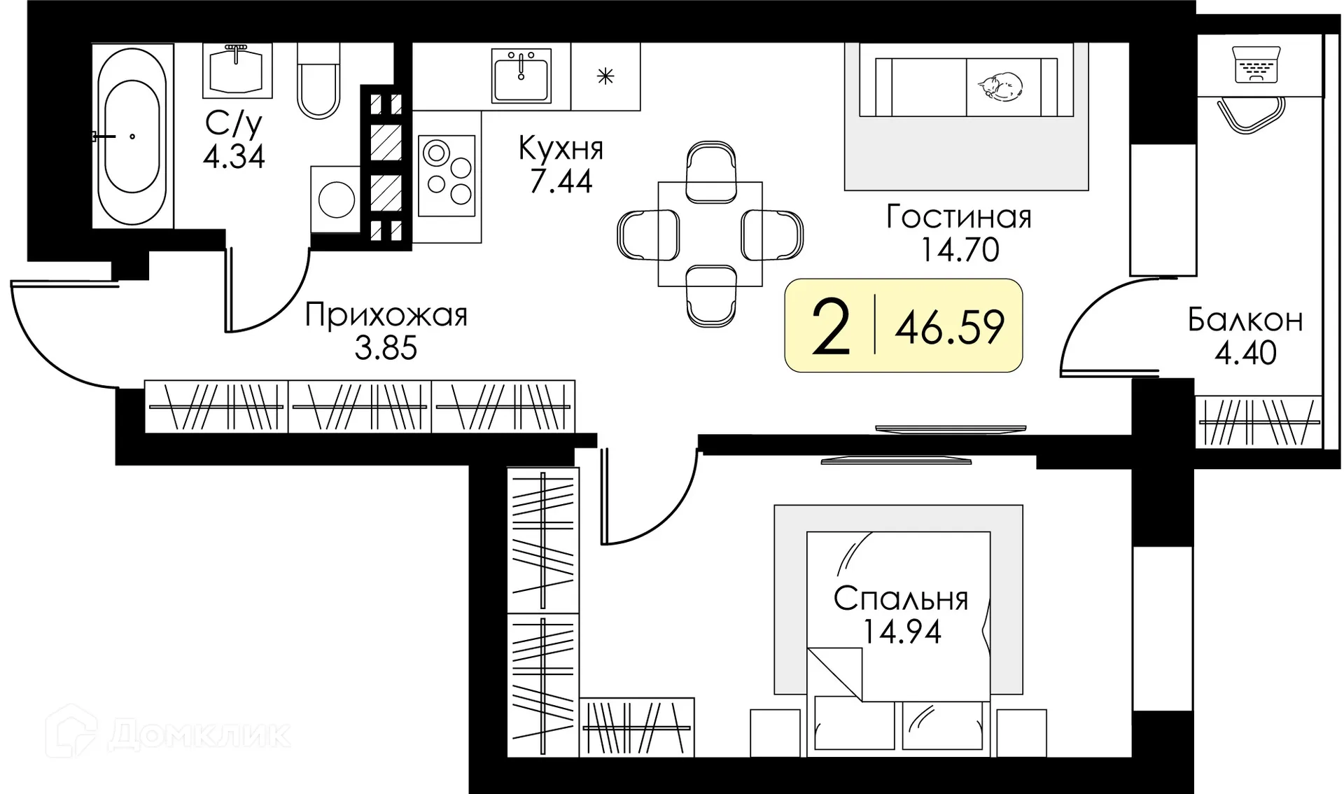 Фото квартиры в ЖК Урбан Парк