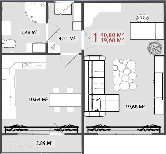 Фото квартиры в ЖК Многоквартирный жилой дом по б-ру Гусева 46