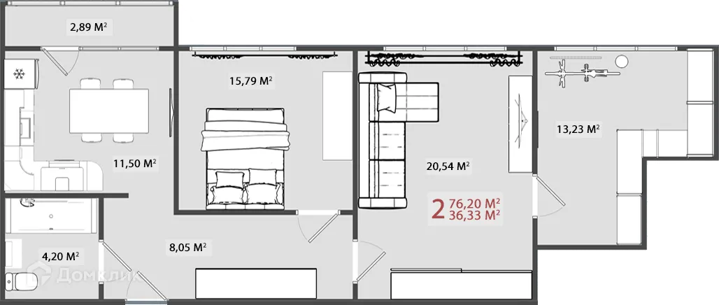 Фото квартиры в ЖК Многоквартирный жилой дом по б-ру Гусева 46