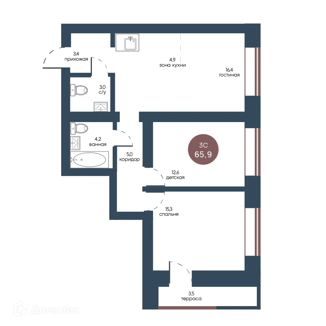 Фото квартиры в ЖК Белозерский