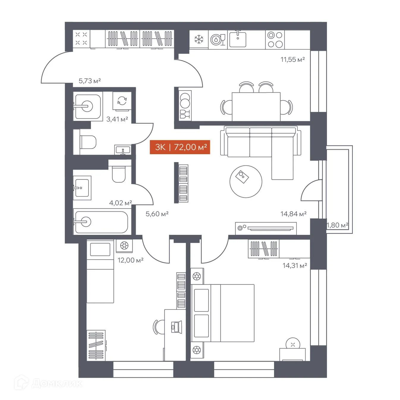 Фото квартиры в ЖК Ломоносов