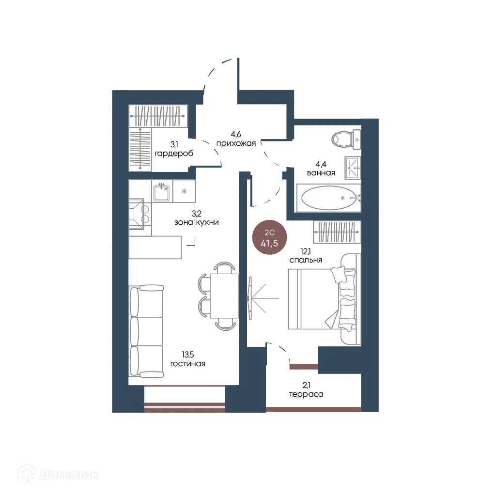 Фото квартиры в ЖК Белозерский