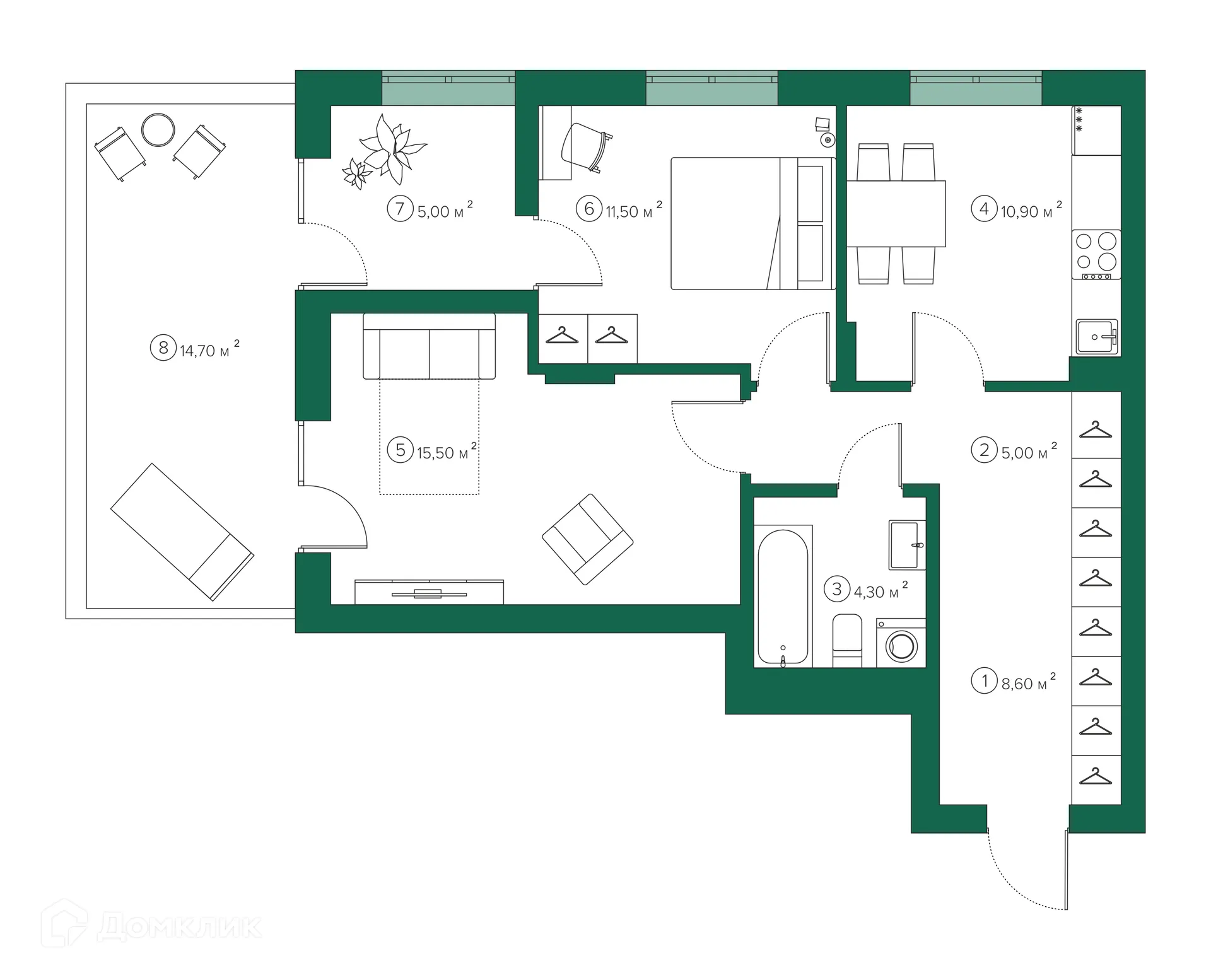 Фото квартиры в ЖК Михайловский парк-квартал