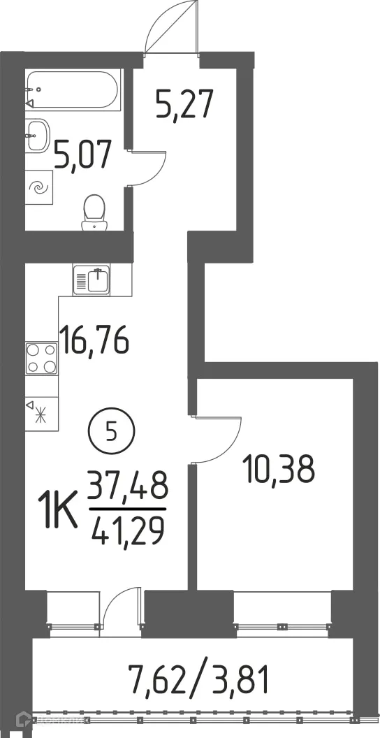 Фото квартиры в ЖК На Цветаевой