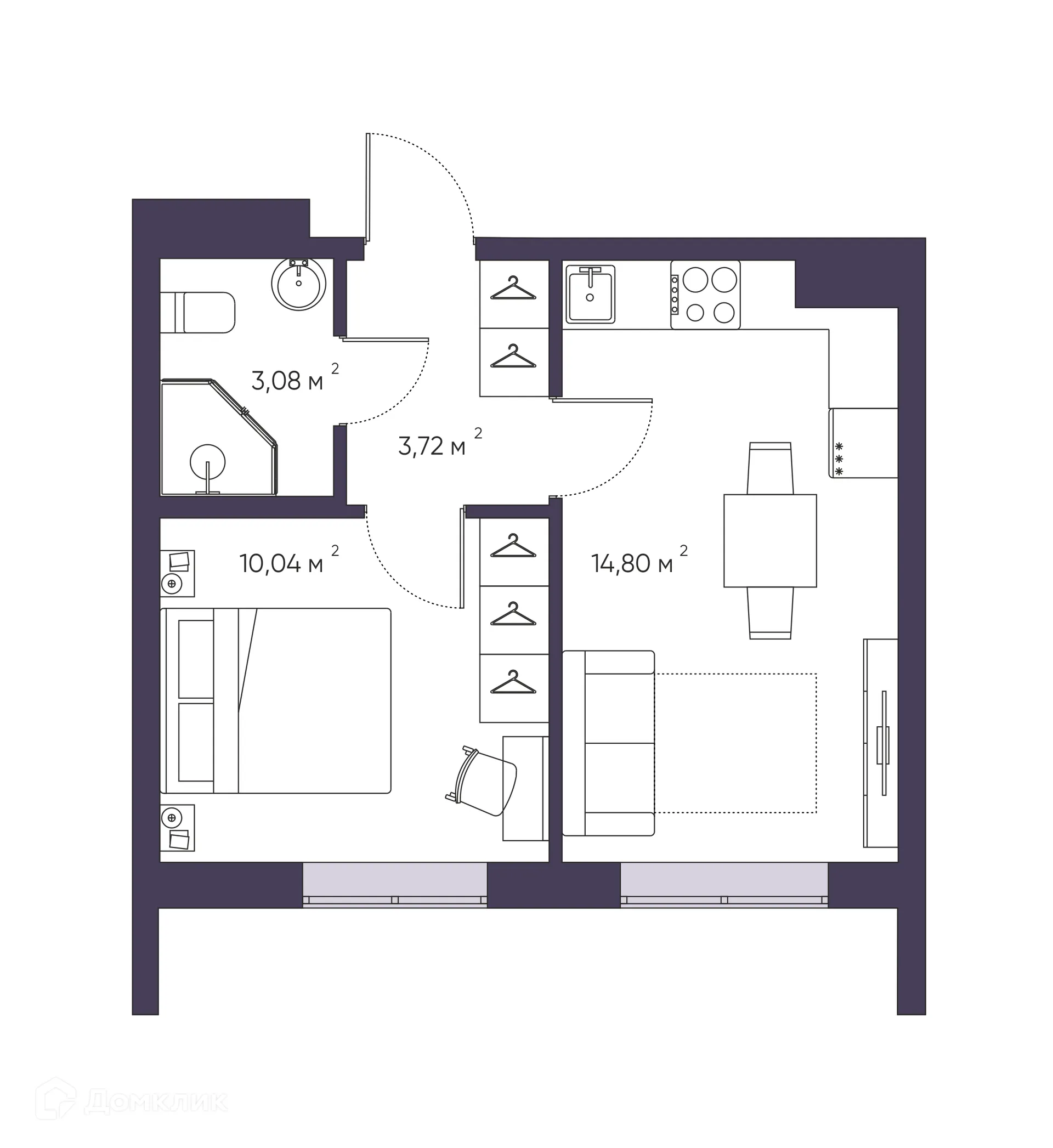 Фото квартиры в ЖК Парапарк урбан-квартал