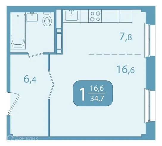 Фото квартиры в ЖК "Зеленые горки"