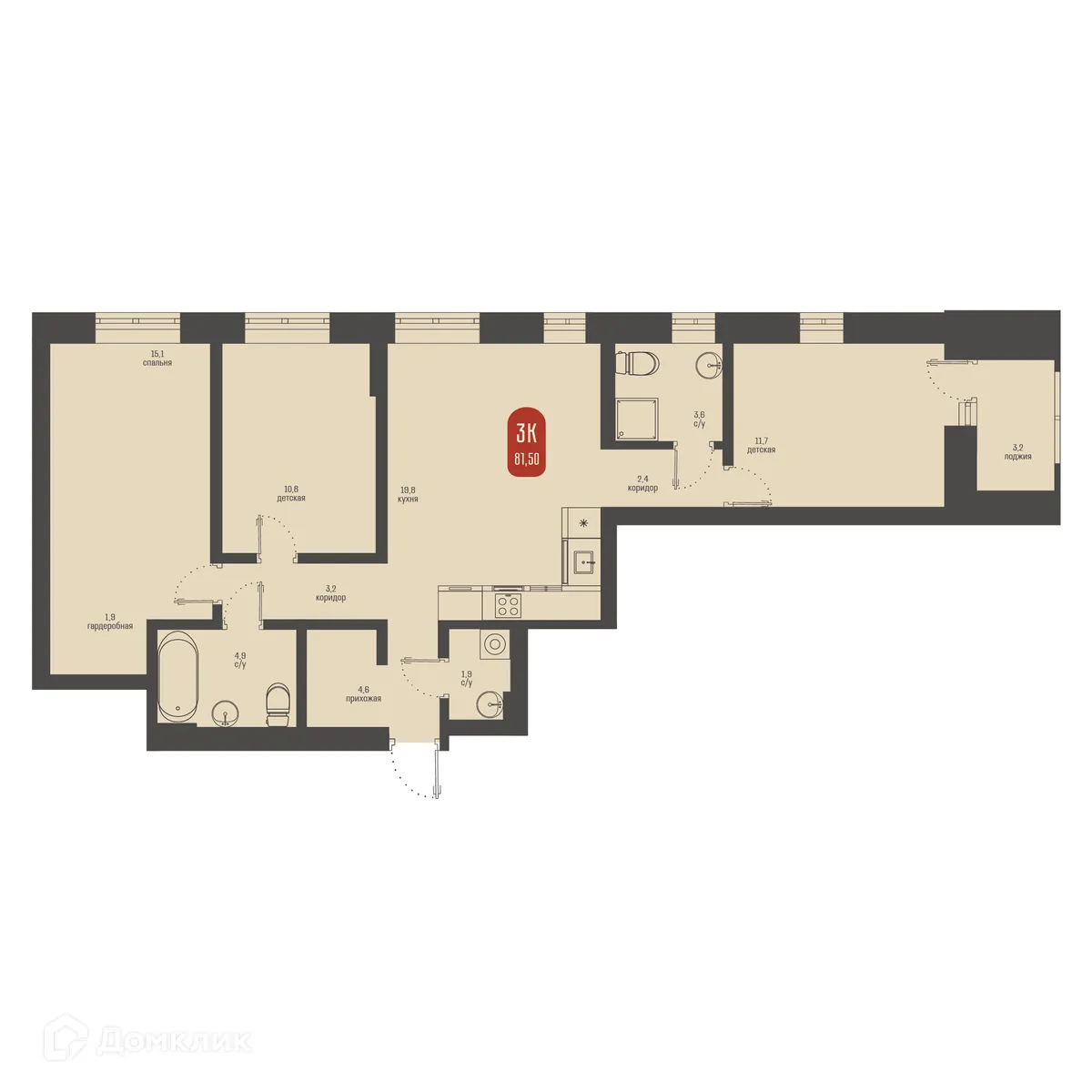 Фото квартиры в ЖК Косарева 6