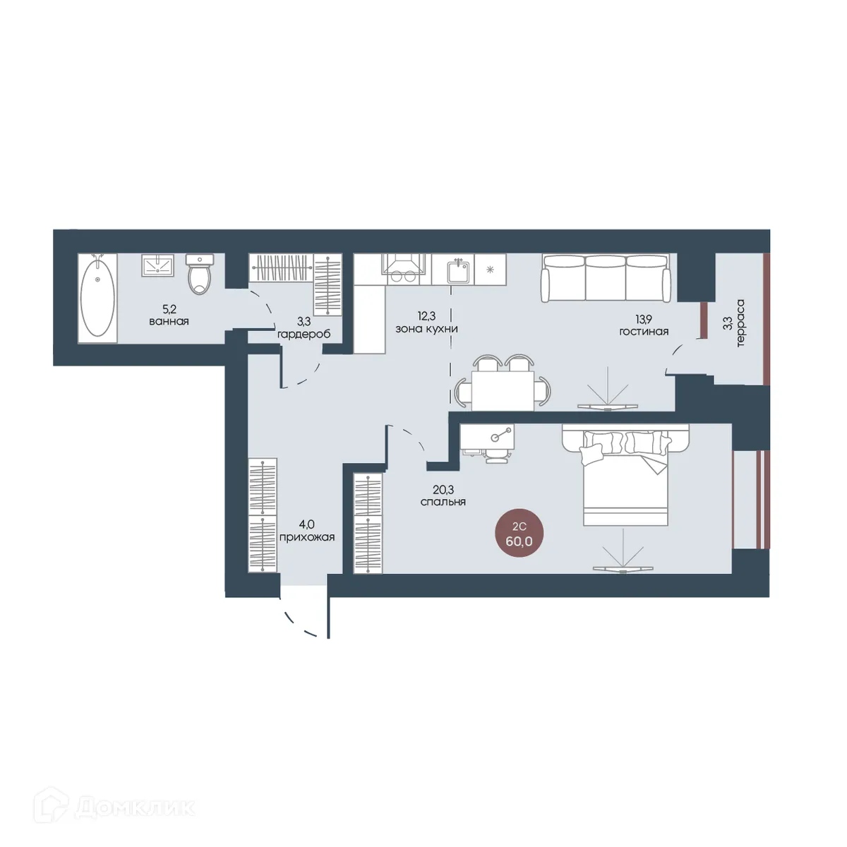 Фото квартиры в ЖК Белозерский