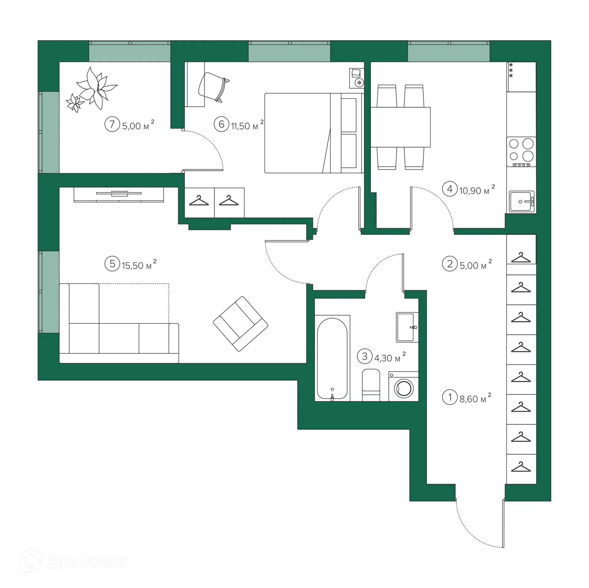 Фото квартиры в ЖК Михайловский парк-квартал