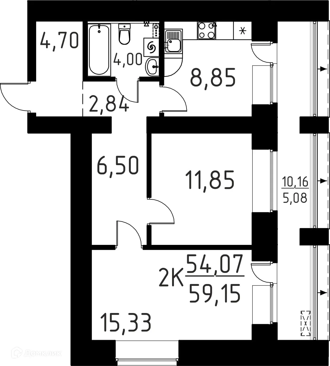 Фото квартиры в ЖК Лучи