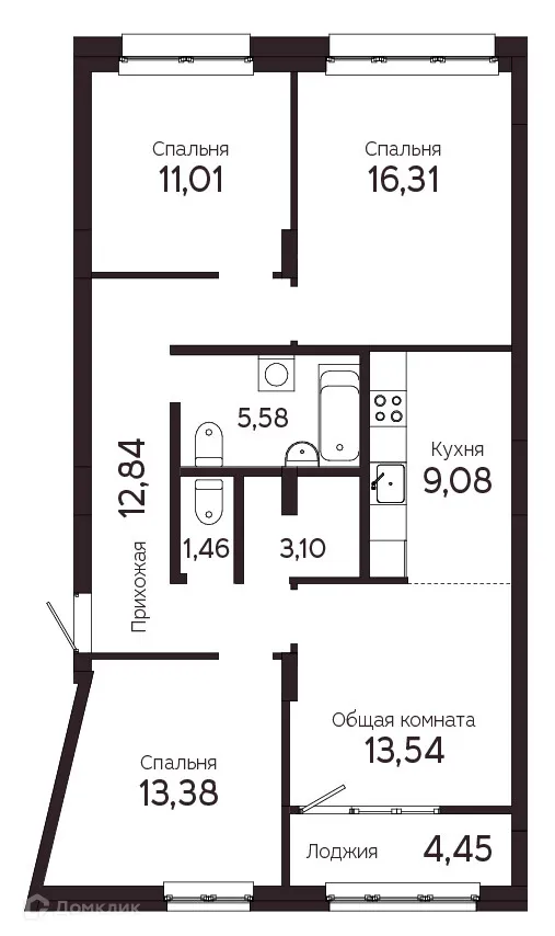 Фото квартиры в ЖК на Комсомольском