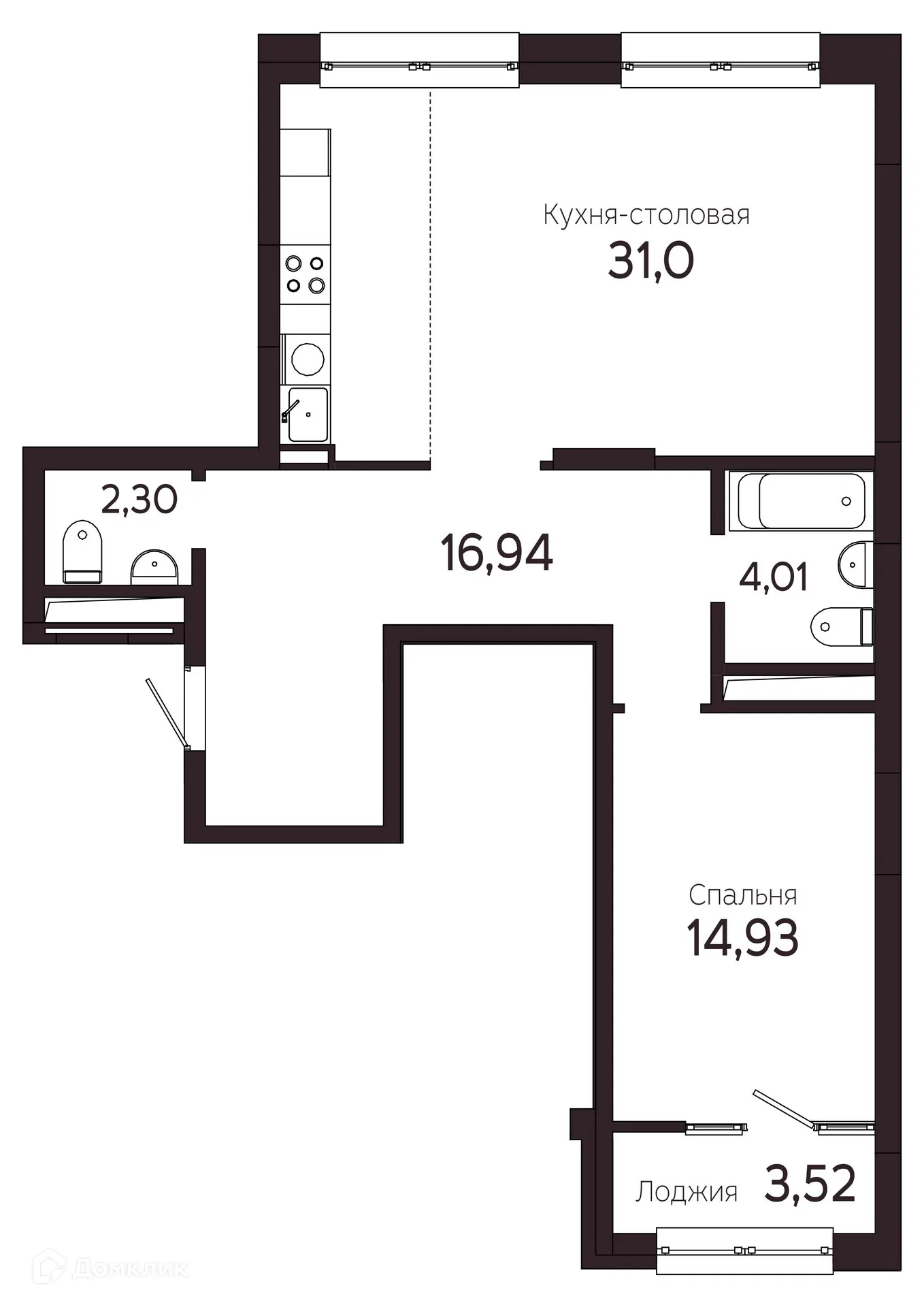 Фото квартиры в ЖК на Комсомольском