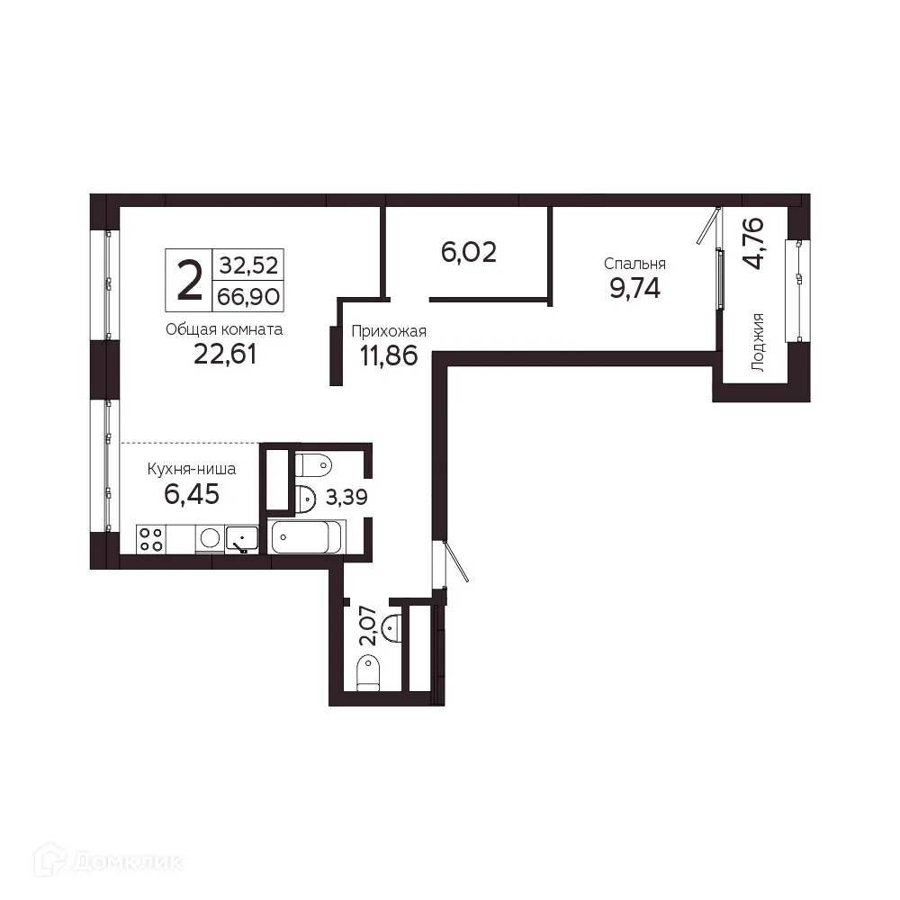 Фото квартиры в ЖК на Комсомольском