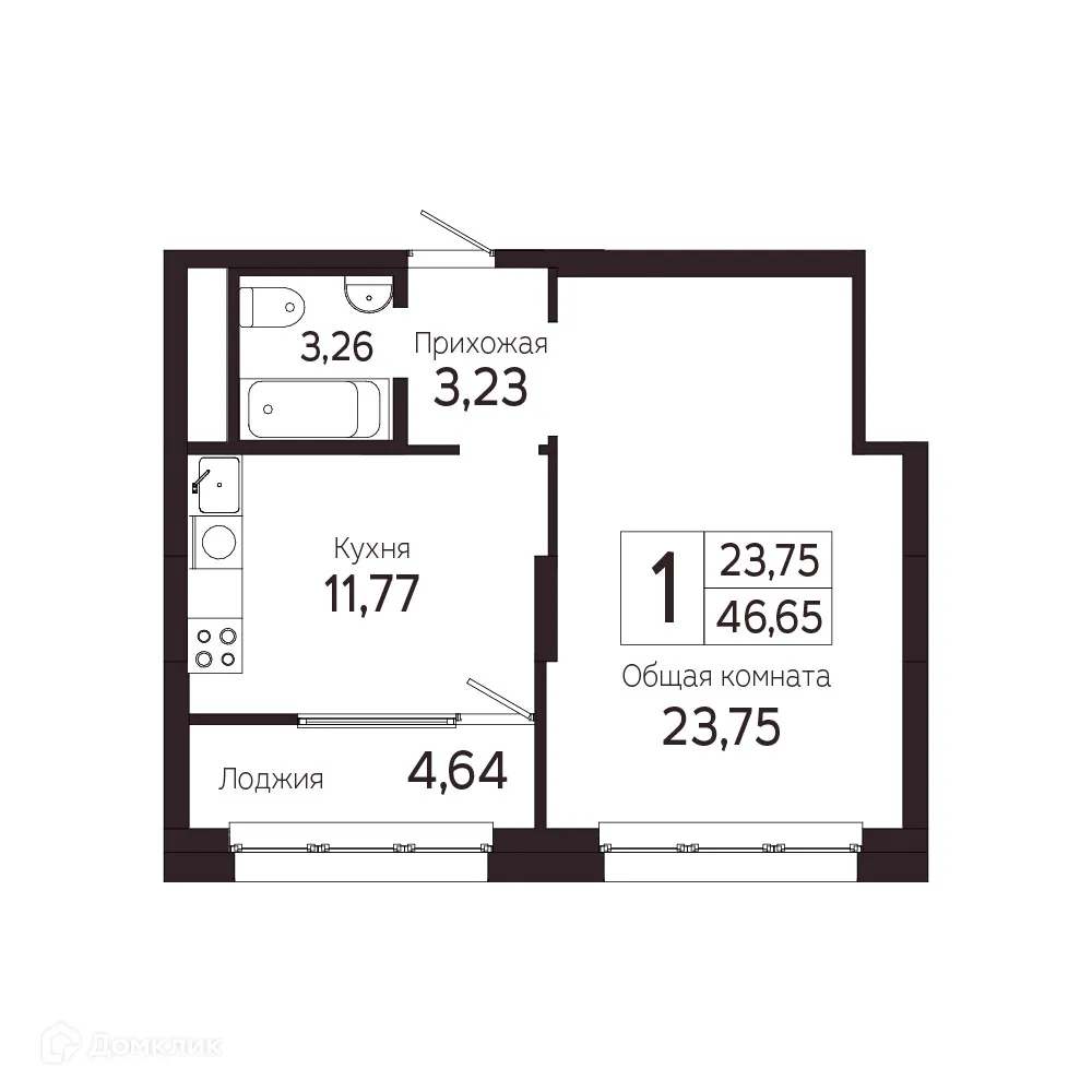 Фото квартиры в ЖК на Комсомольском