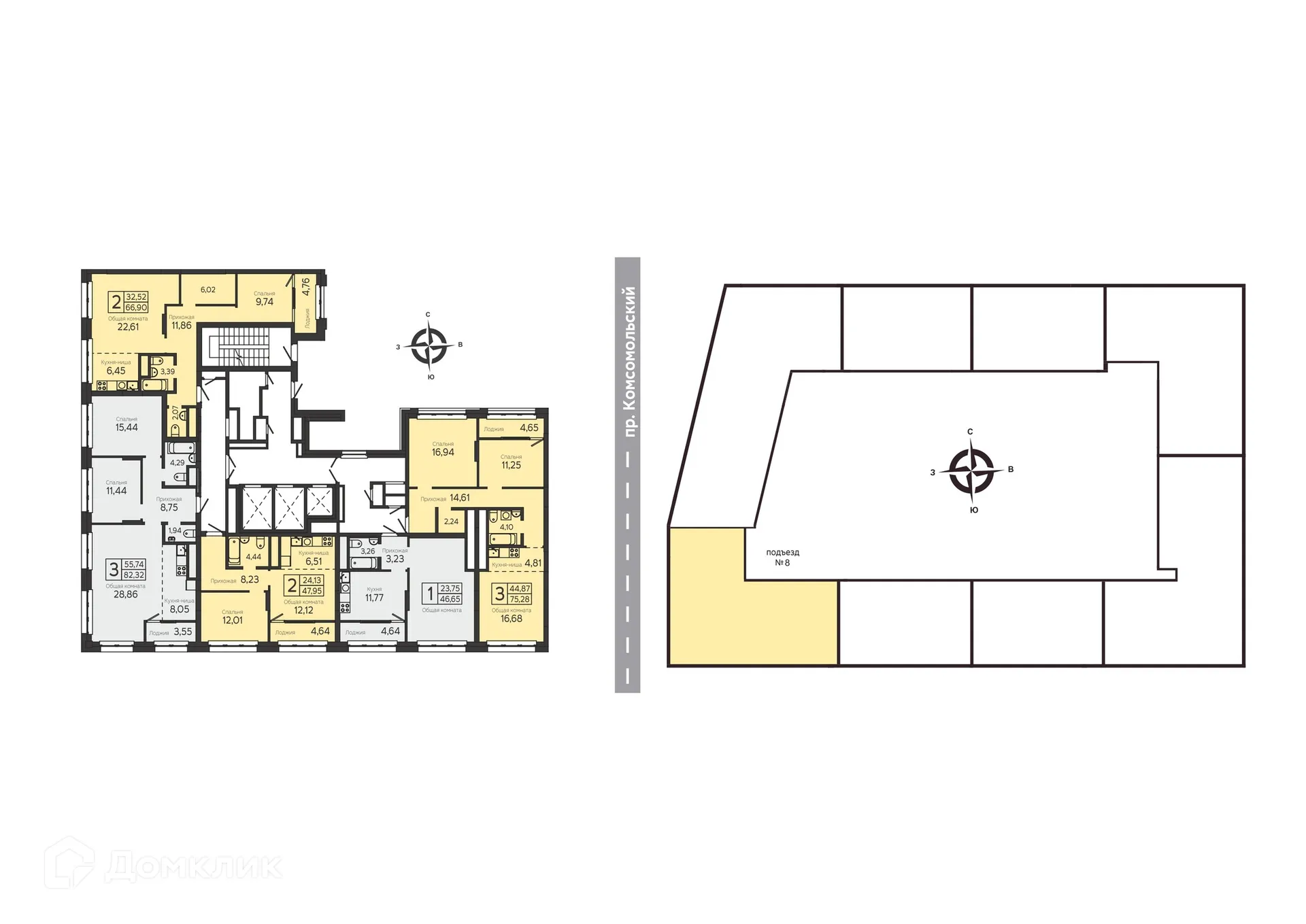 Фото квартиры в ЖК на Комсомольском