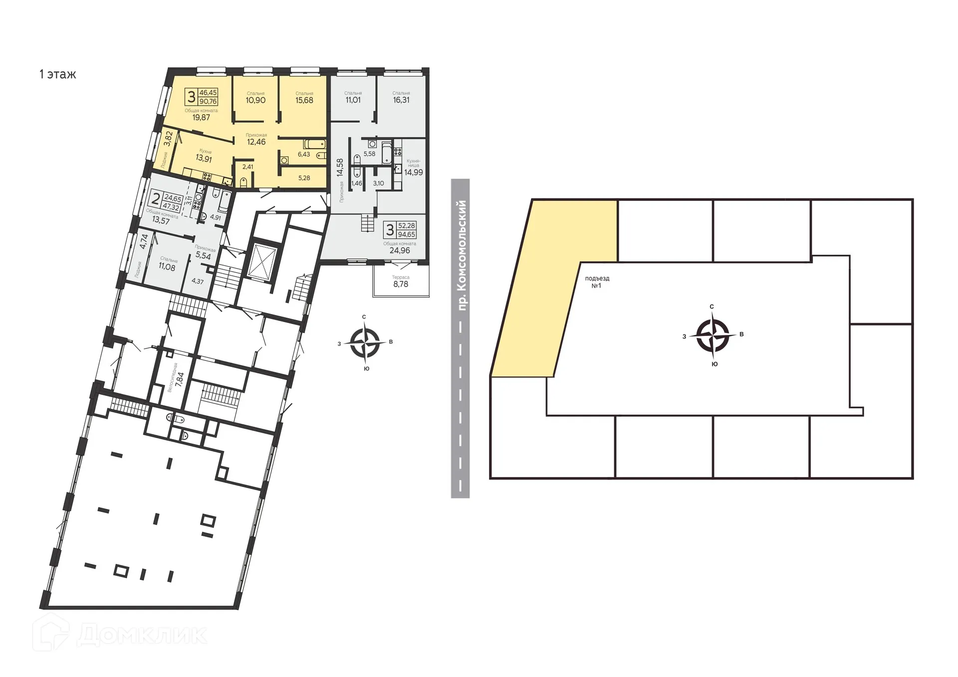Фото квартиры в ЖК на Комсомольском