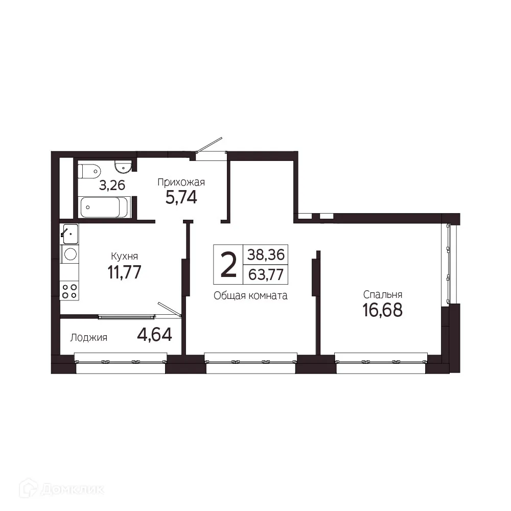 Фото квартиры в ЖК на Комсомольском