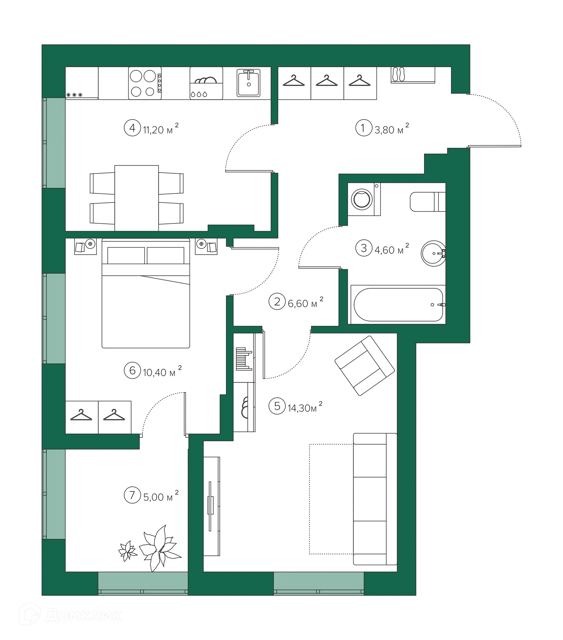 Фото квартиры в ЖК Михайловский парк-квартал