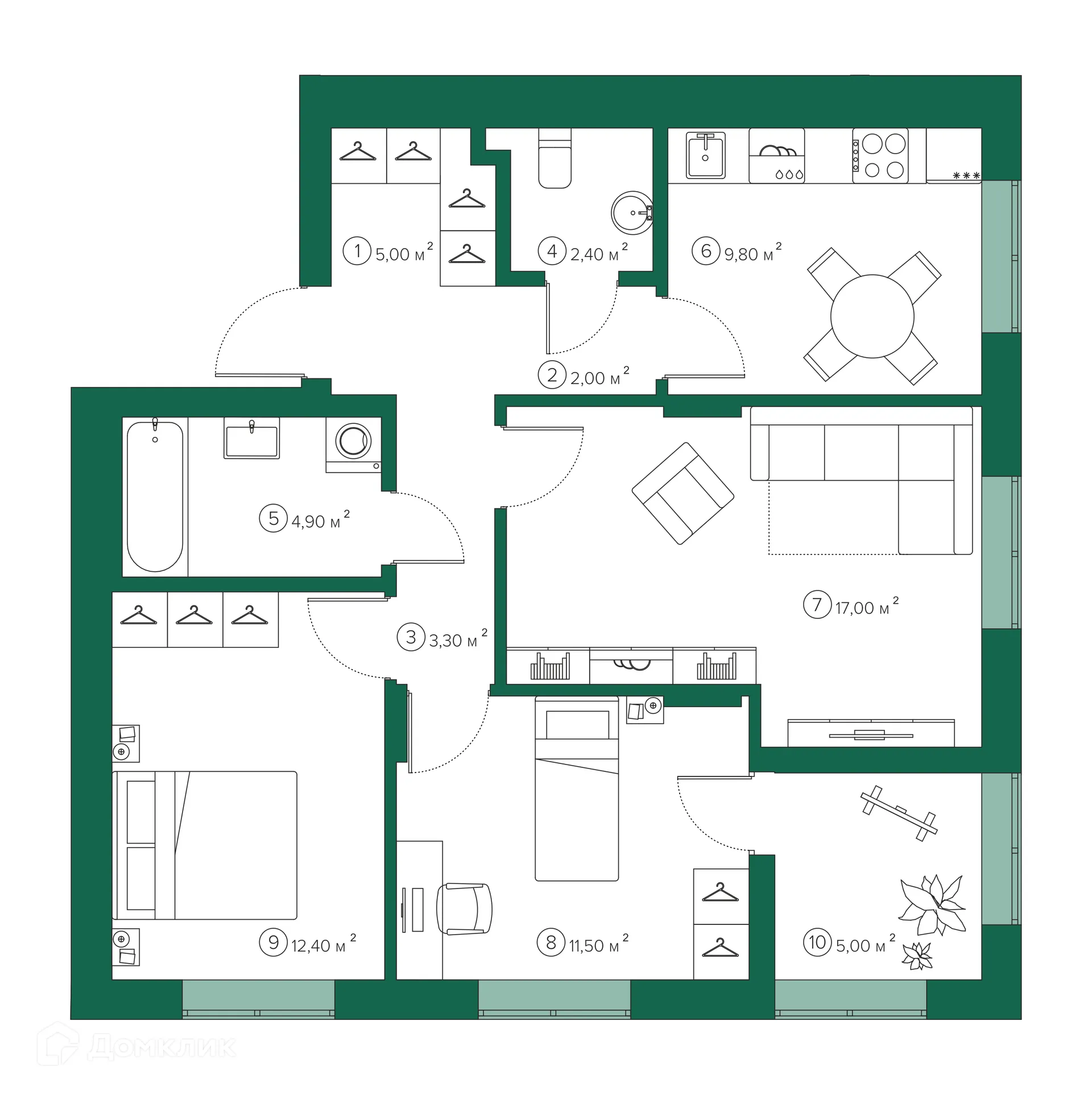 Фото квартиры в ЖК Михайловский парк-квартал