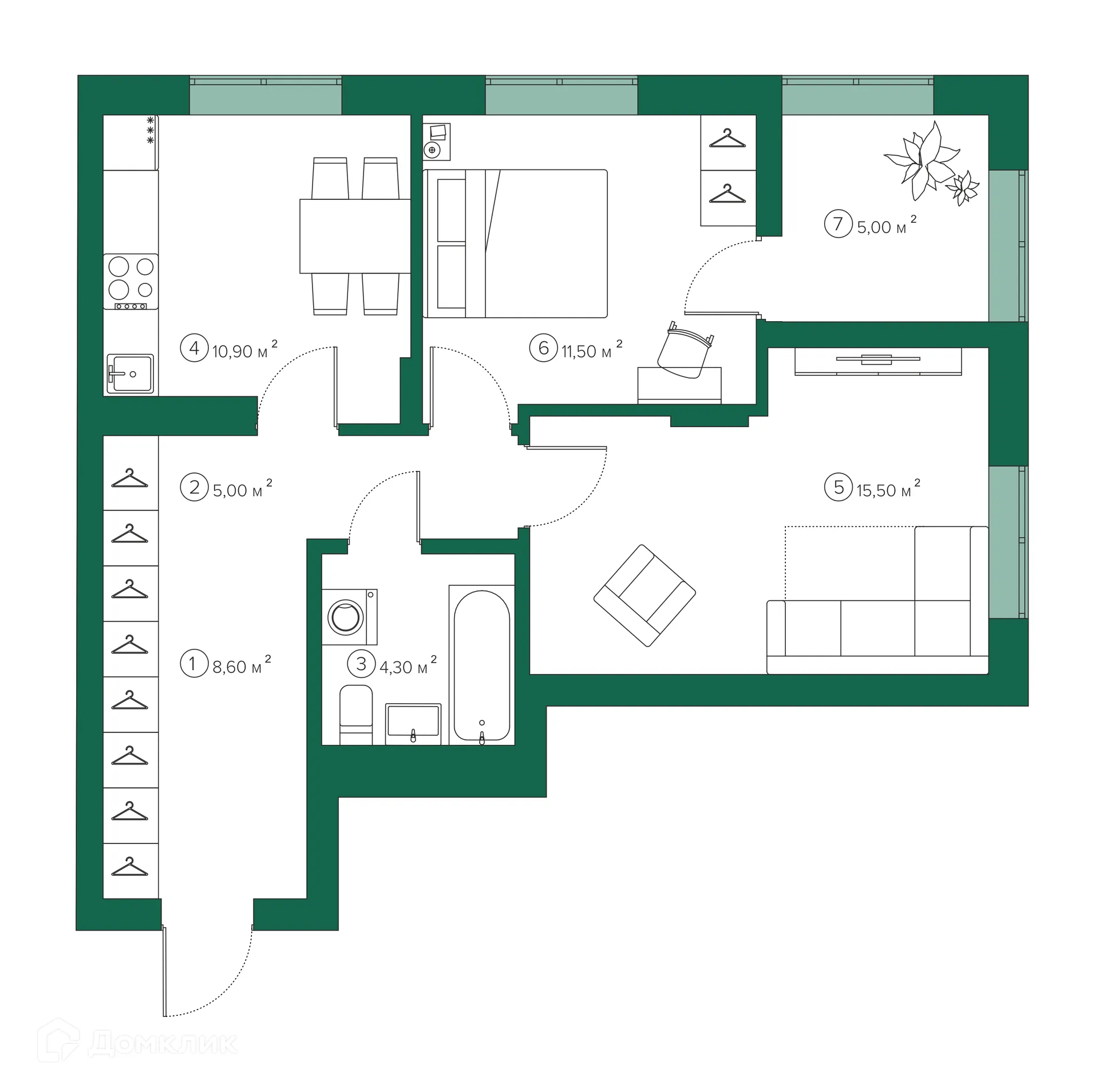 Фото квартиры в ЖК Михайловский парк-квартал