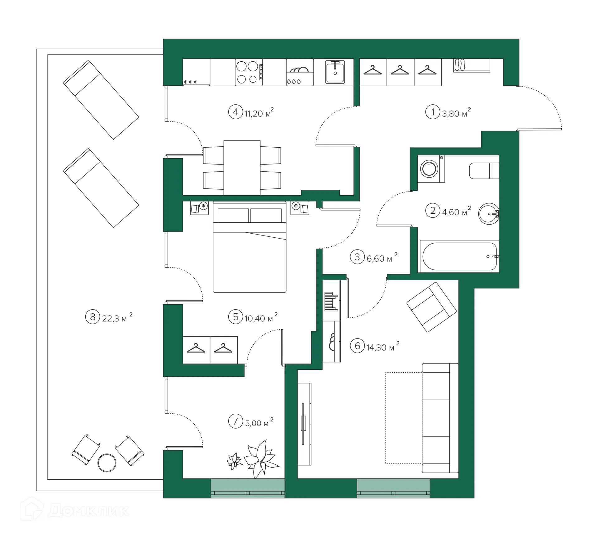 Фото квартиры в ЖК Михайловский парк-квартал