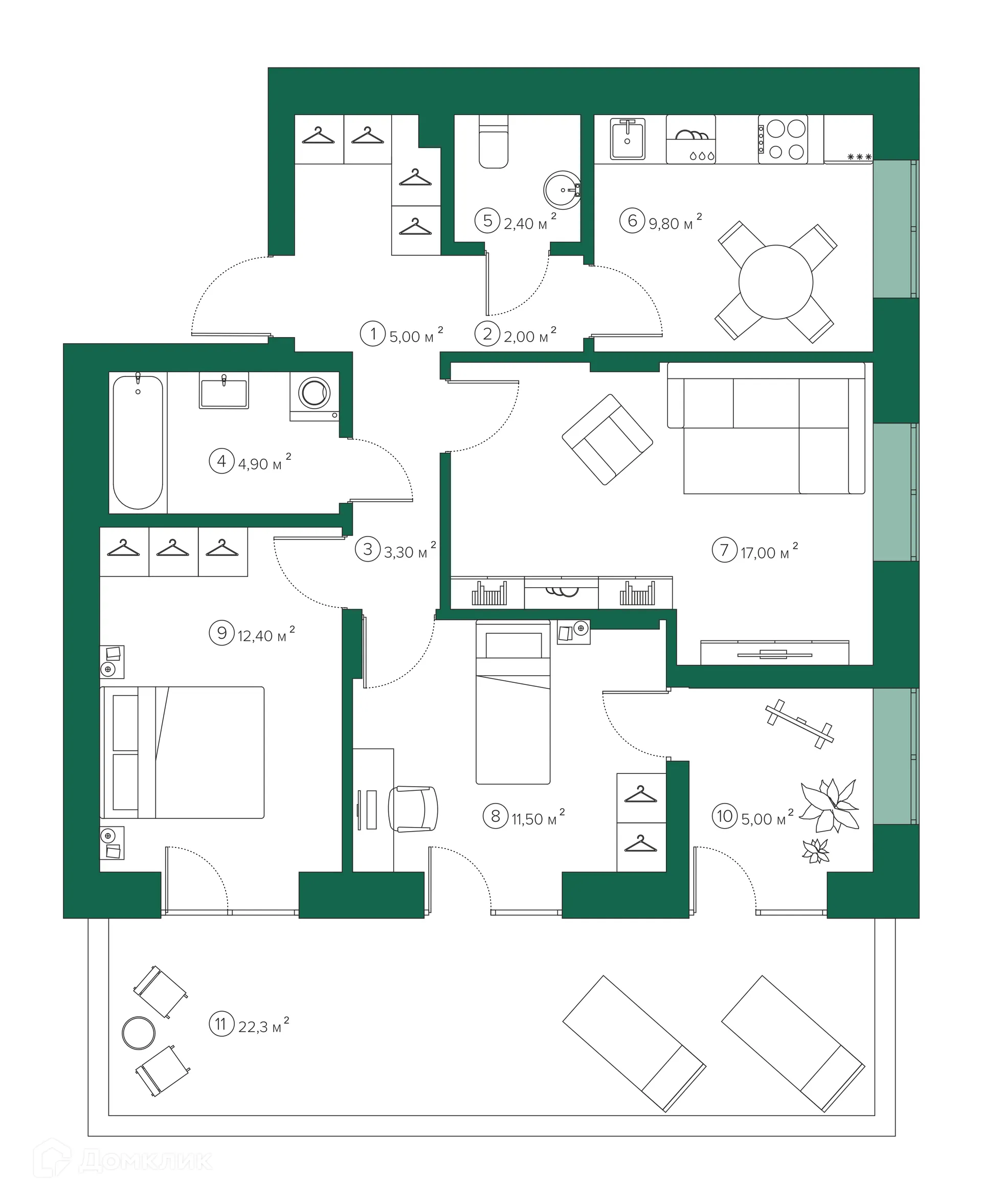 Фото квартиры в ЖК Михайловский парк-квартал