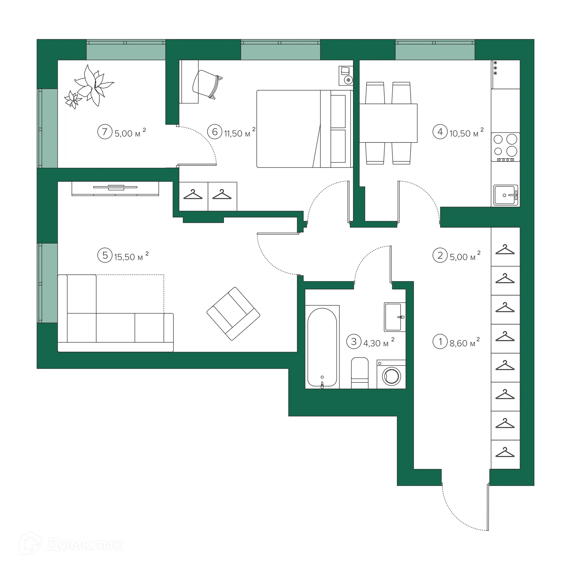 Фото квартиры в ЖК Михайловский парк-квартал