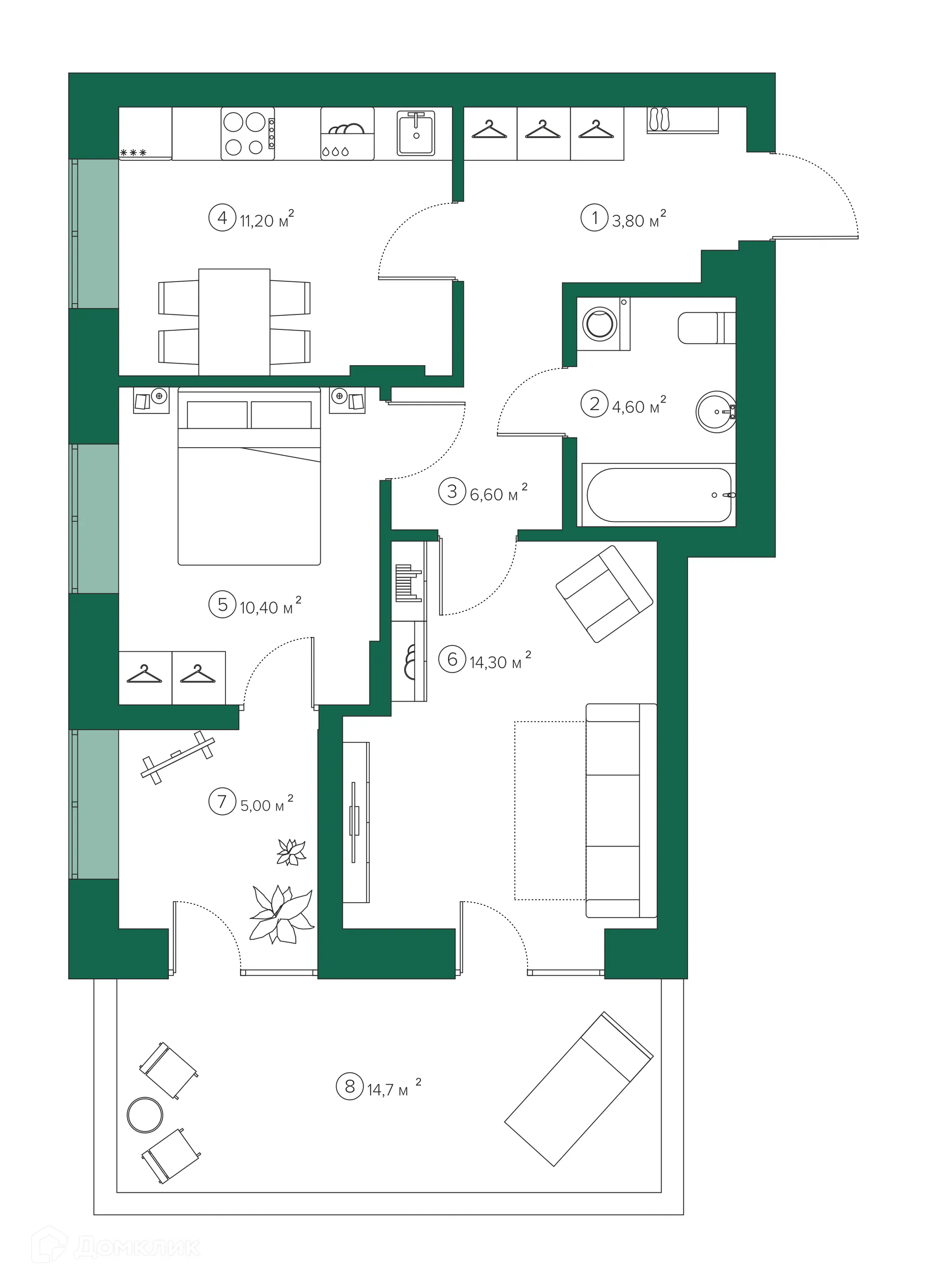 Фото квартиры в ЖК Михайловский парк-квартал