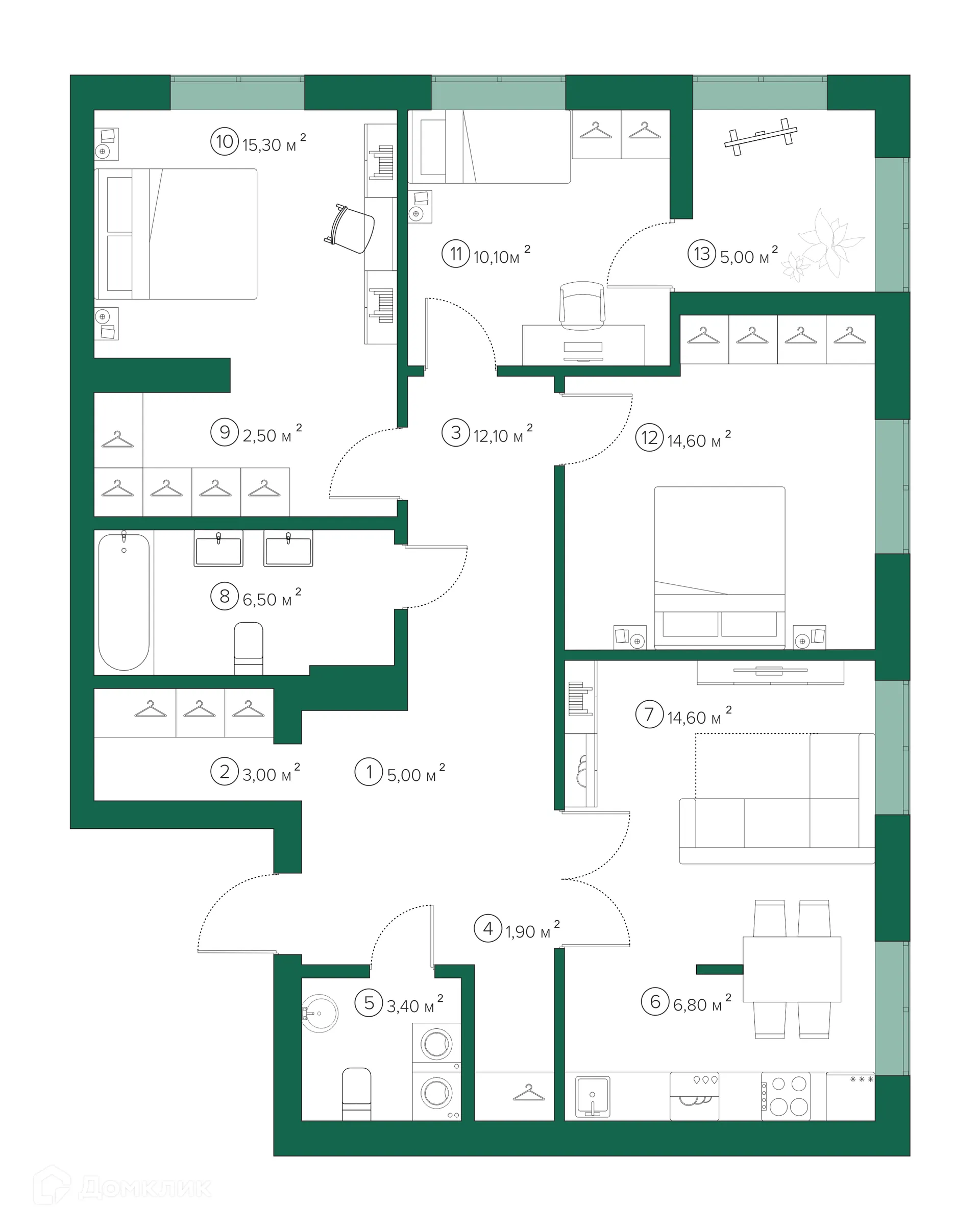Фото квартиры в ЖК Михайловский парк-квартал