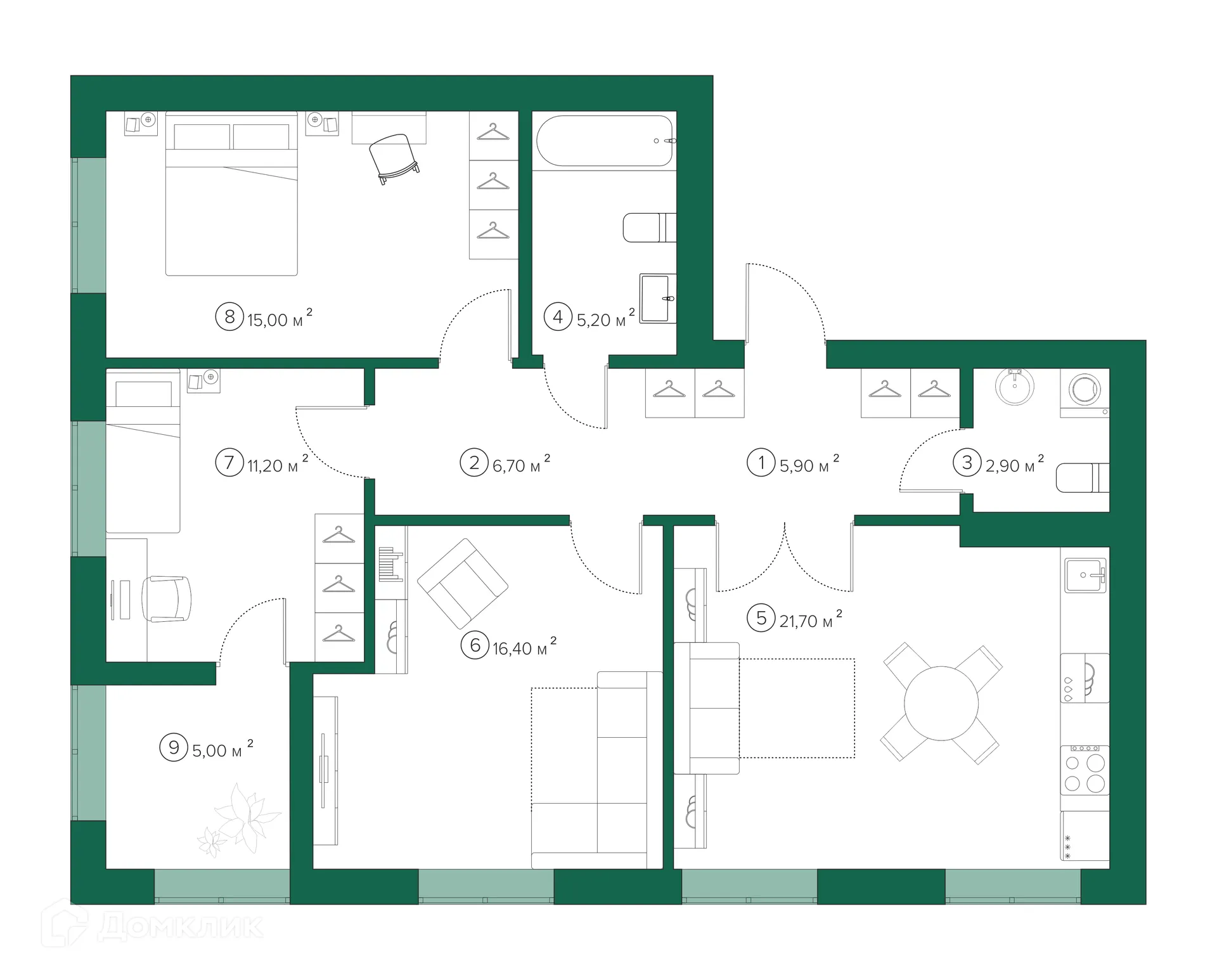 Фото квартиры в ЖК Михайловский парк-квартал