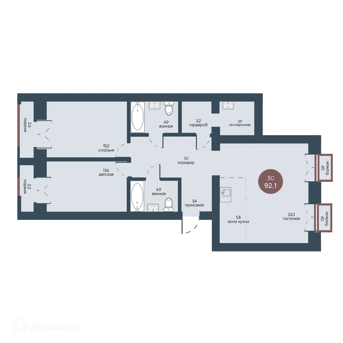 Фото квартиры в ЖК Белозерский