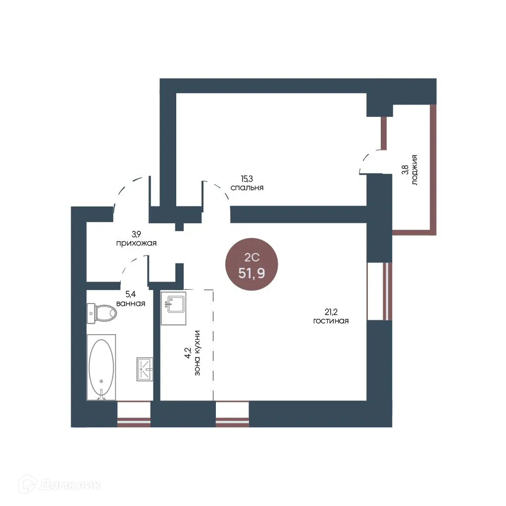 Фото квартиры в ЖК Белозерский