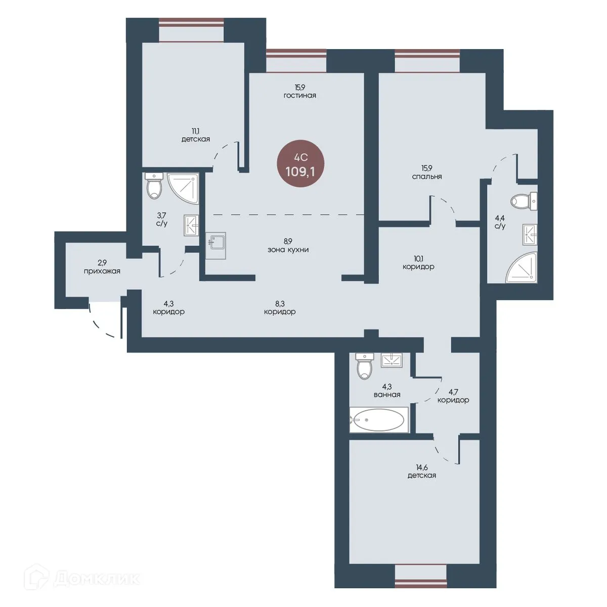 Фото квартиры в ЖК Белозерский