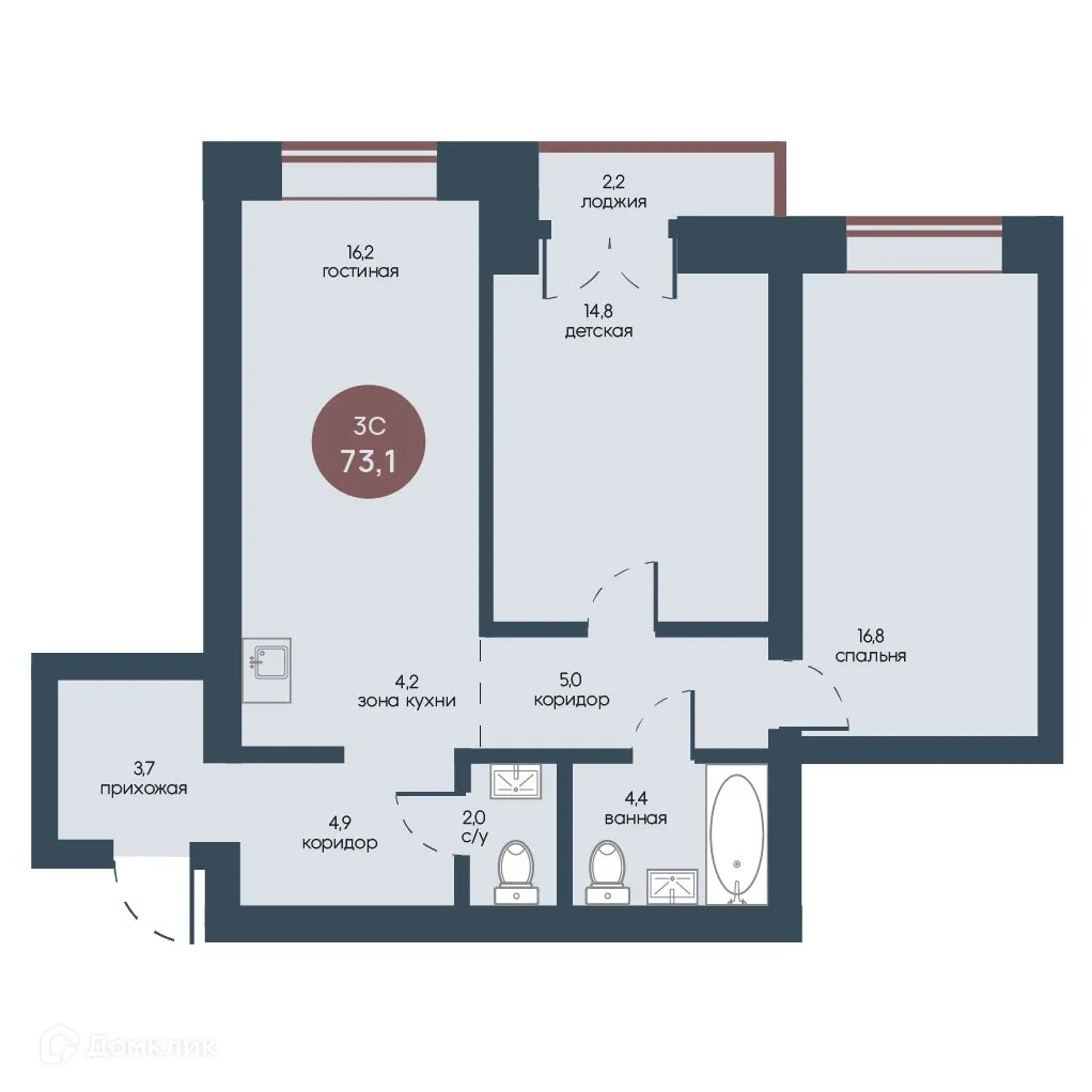 Фото квартиры в ЖК Белозерский