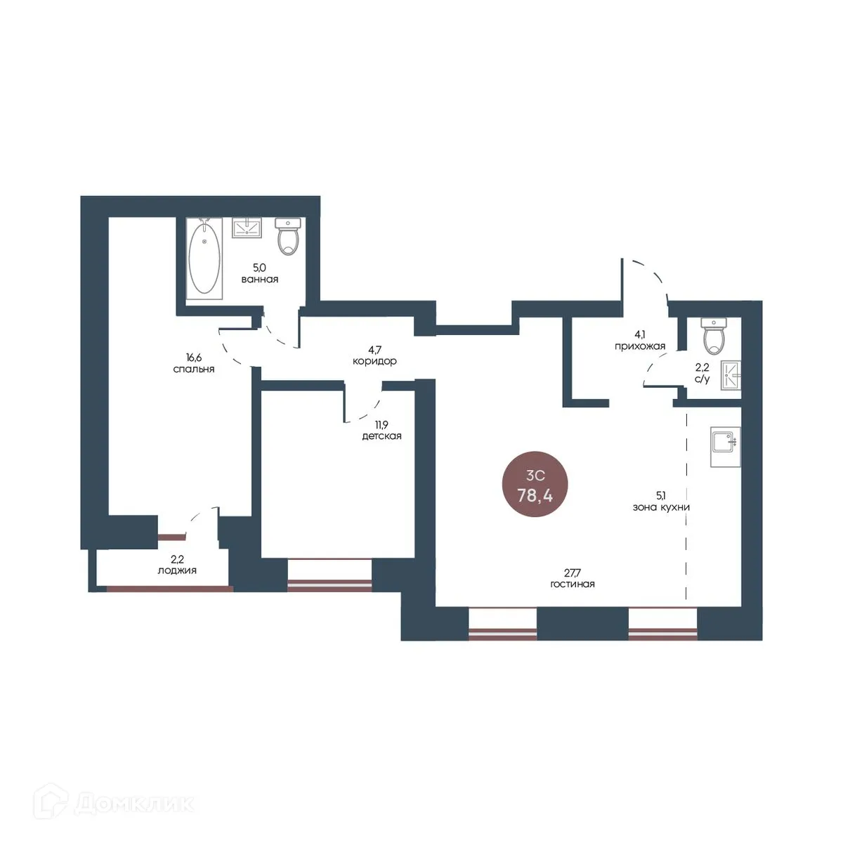 Фото квартиры в ЖК Белозерский