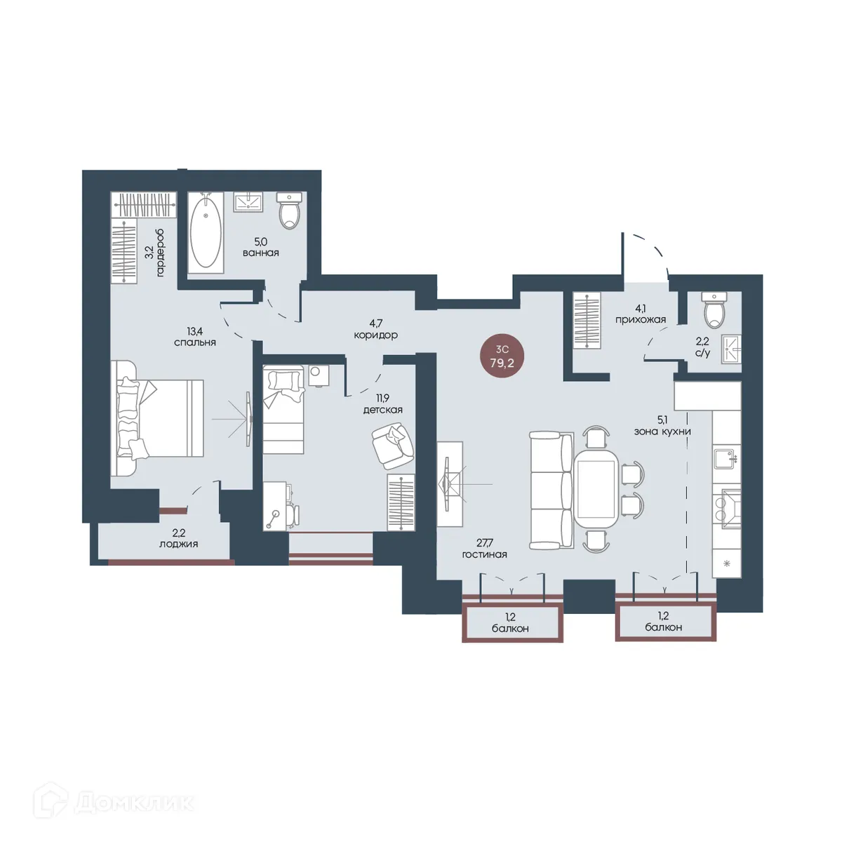 Фото квартиры в ЖК Белозерский