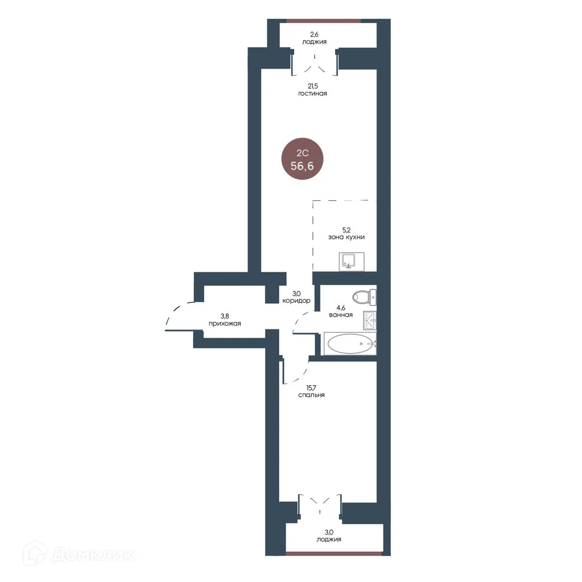 Фото квартиры в ЖК Белозерский