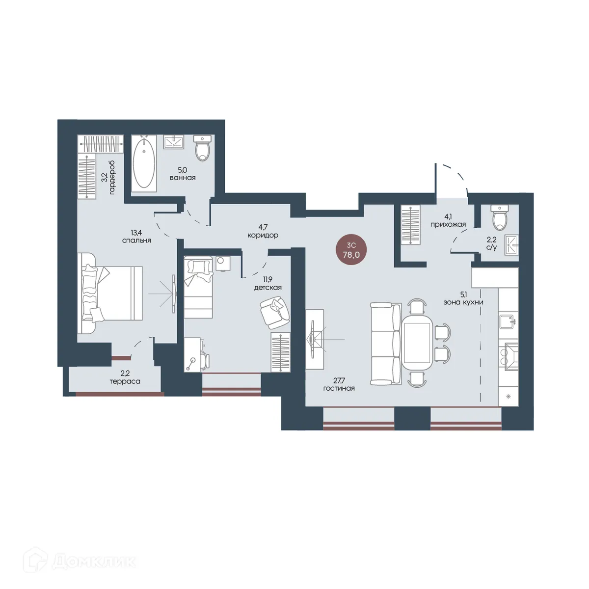 Фото квартиры в ЖК Белозерский