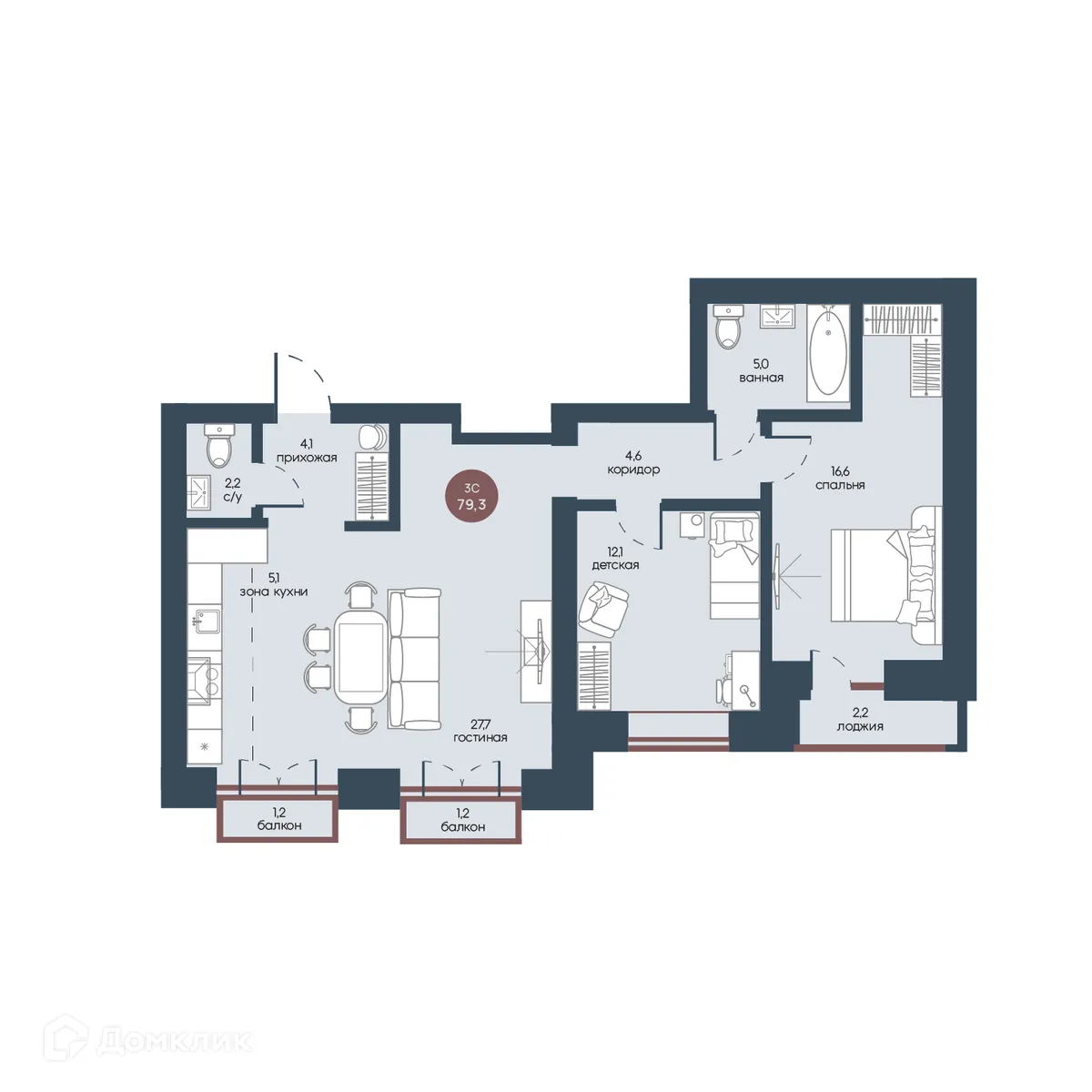 Фото квартиры в ЖК Белозерский