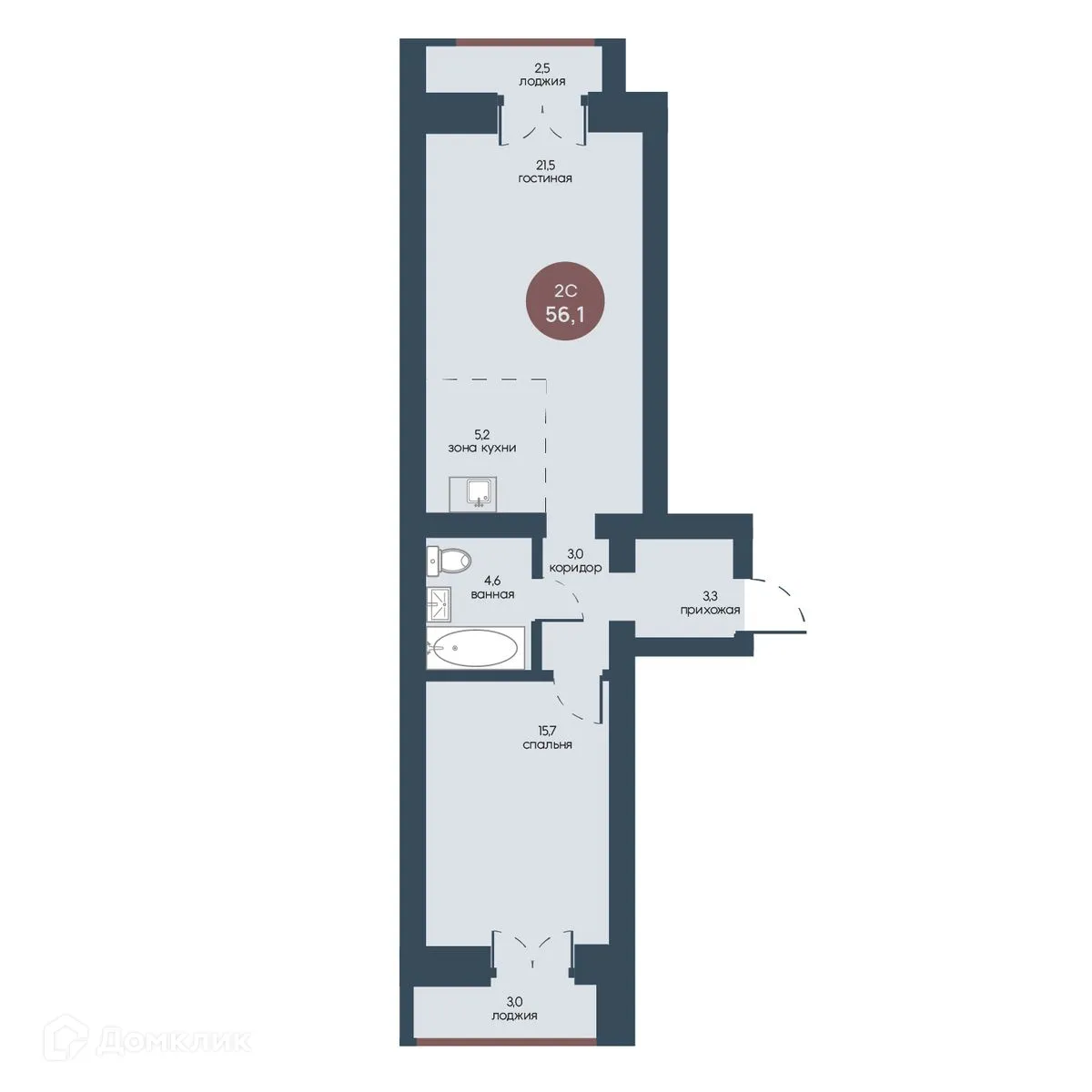 Фото квартиры в ЖК Белозерский