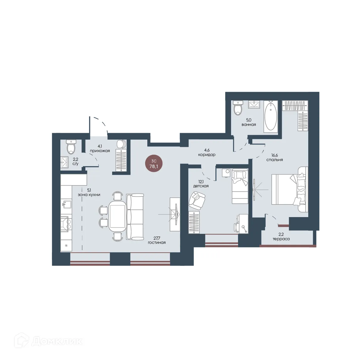 Фото квартиры в ЖК Белозерский