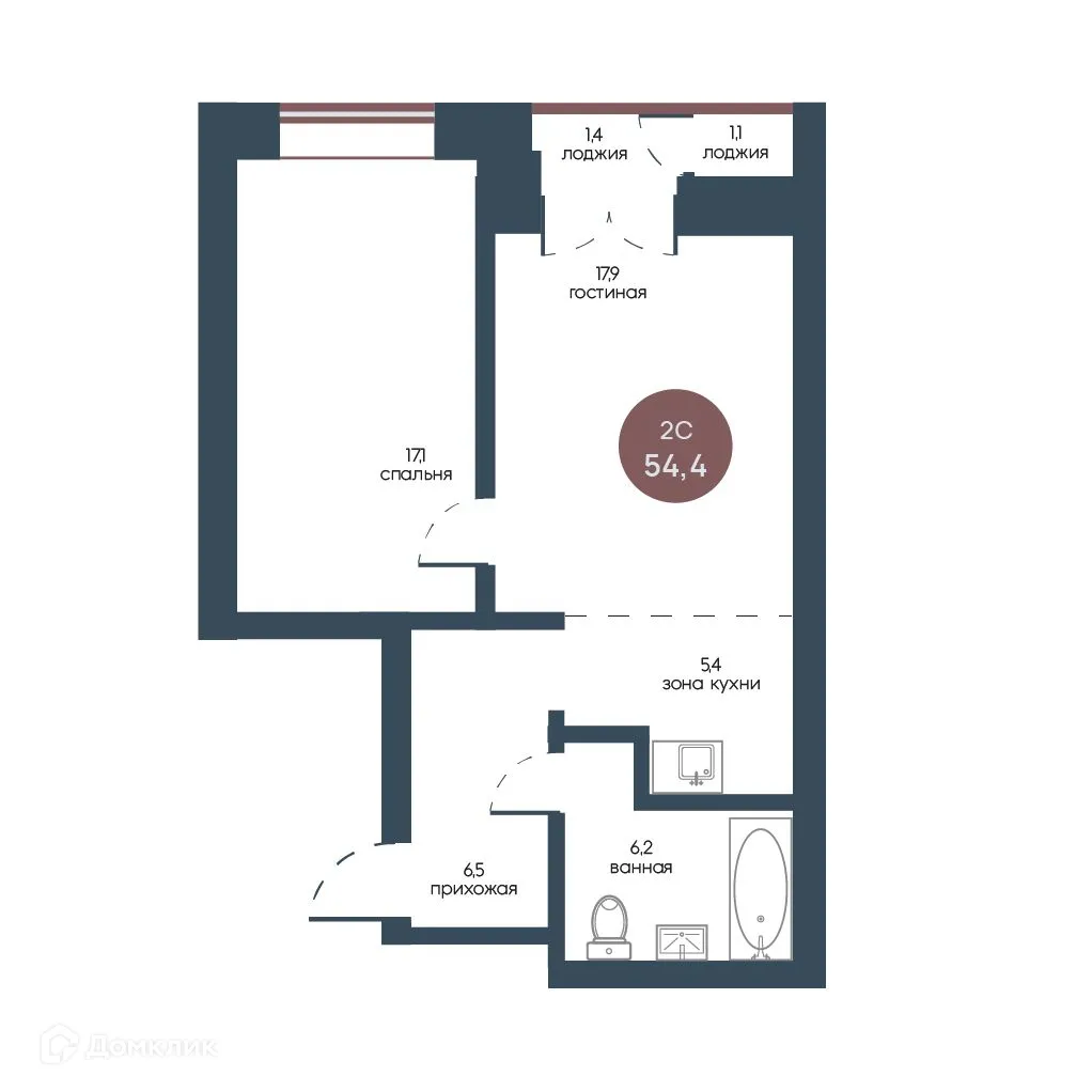 Фото квартиры в ЖК Белозерский